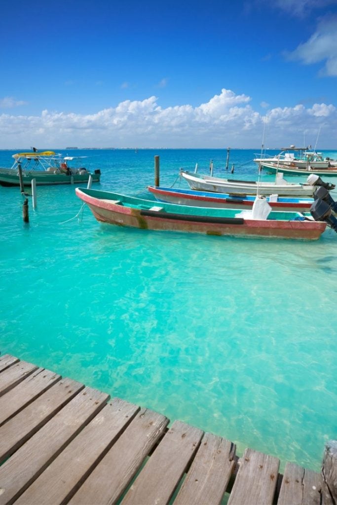 Boats in Isla Mujeres, Mexico