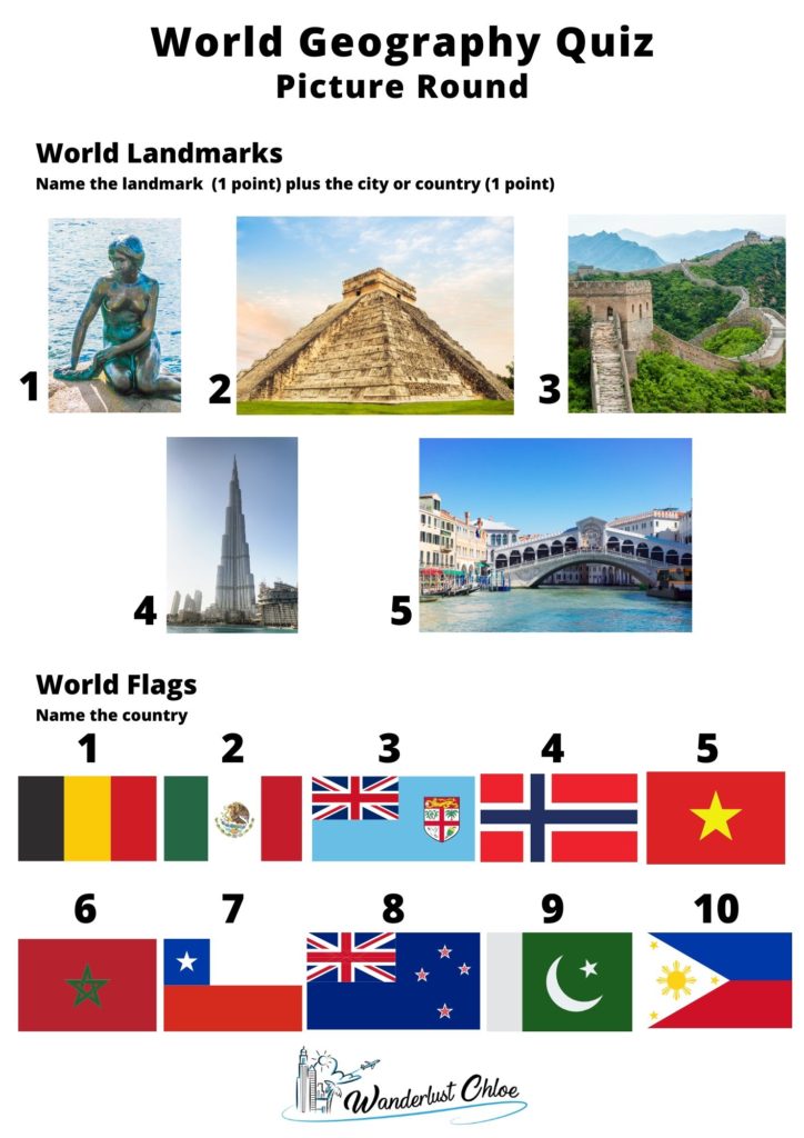 geography world questions