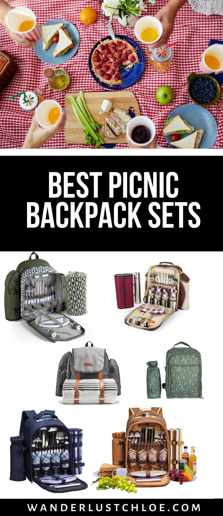 Picnic backpack sets