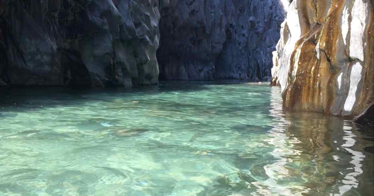 Alcantara Gorge Park near Taormina, Sicily