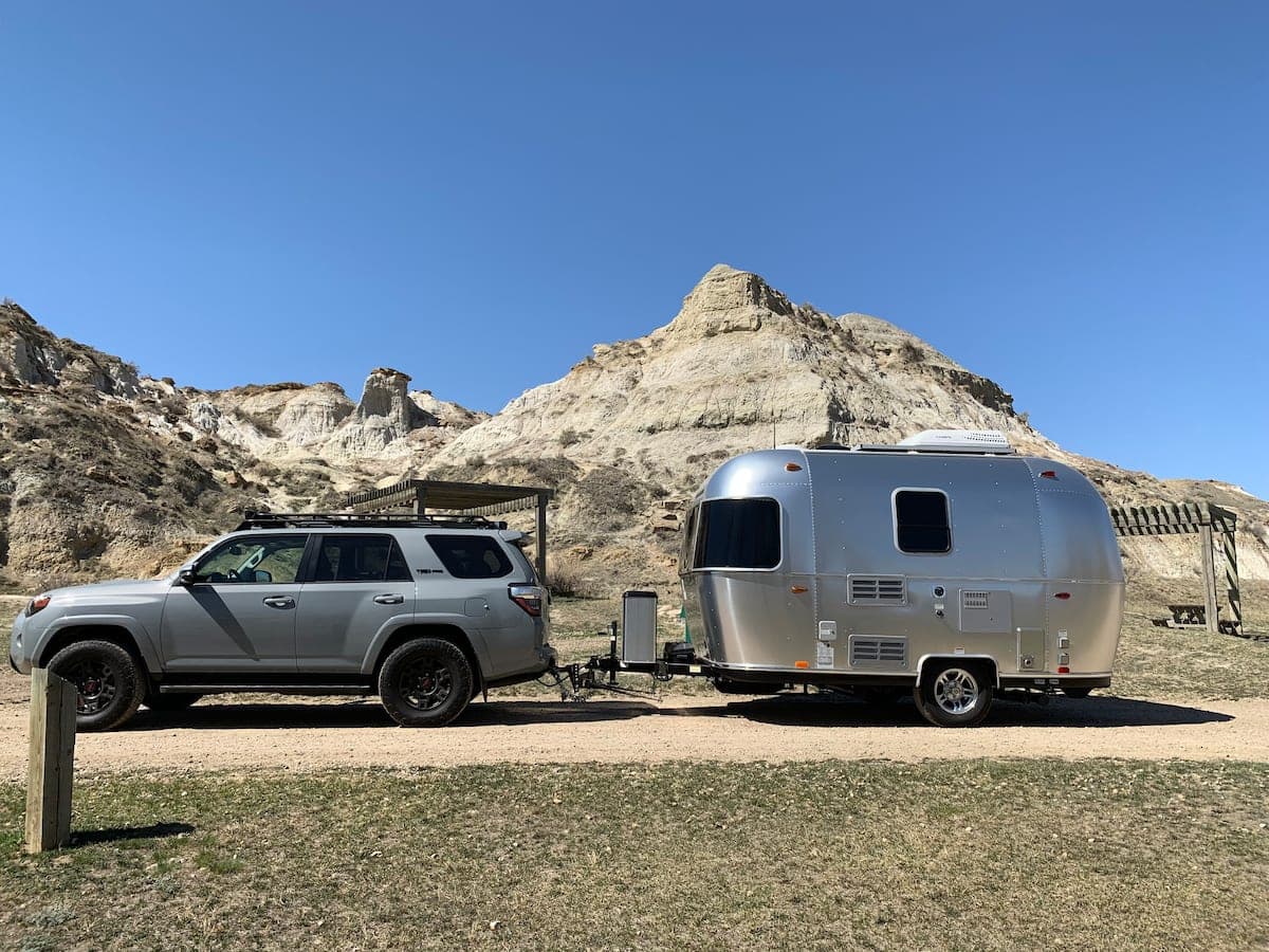 Airstream in Dinosaur Provincial Park, Alberta