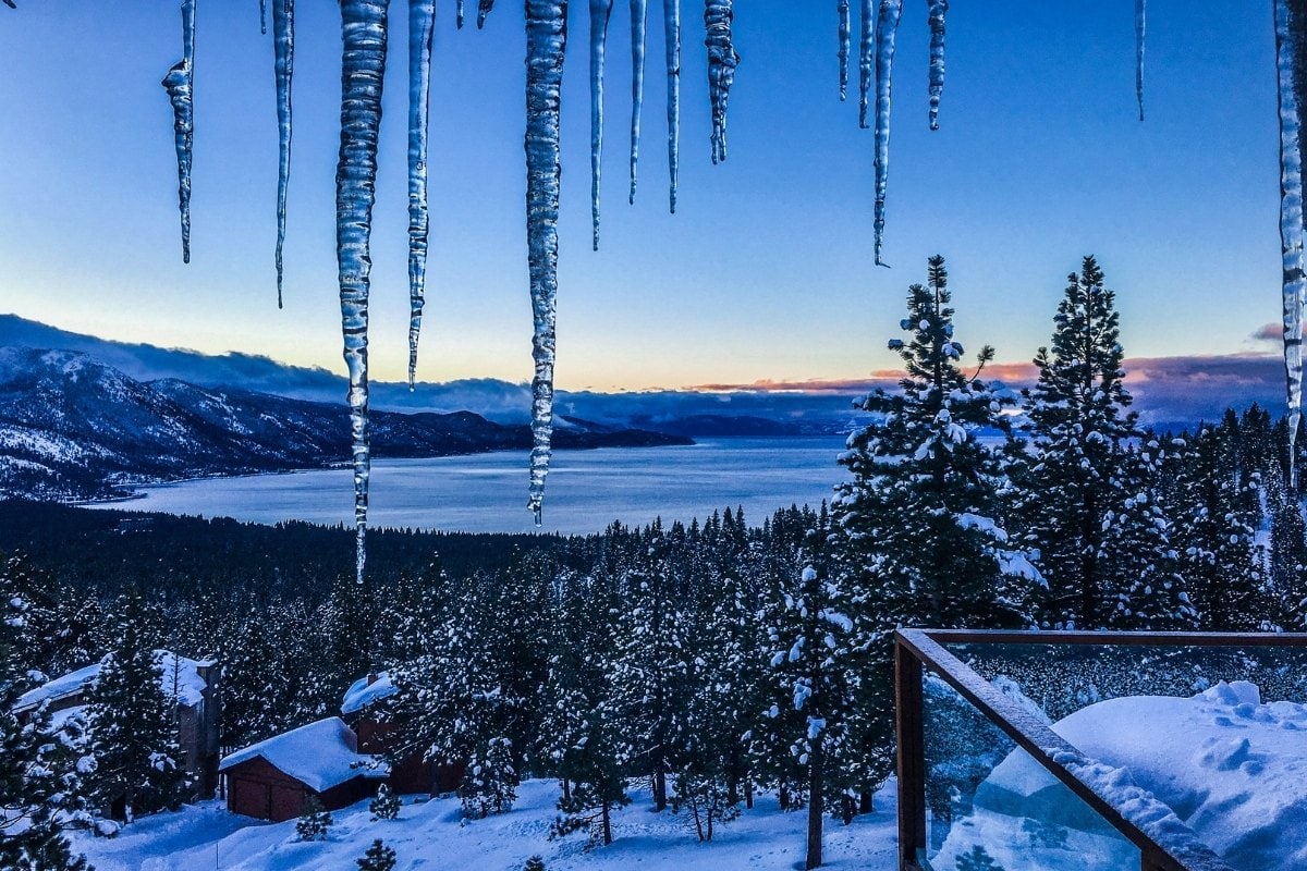 Icicles near Lake Tahoe