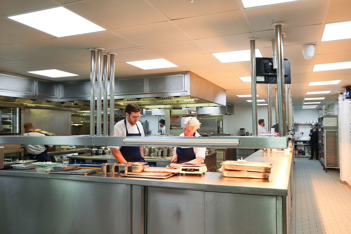 Lisa Goodwin-Allen in the kitchen at Northcote, Ribble Valley