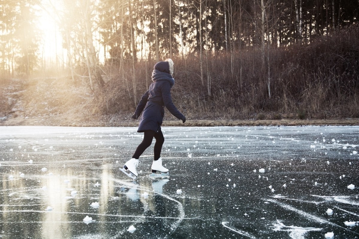 Ice skating in Vermont
