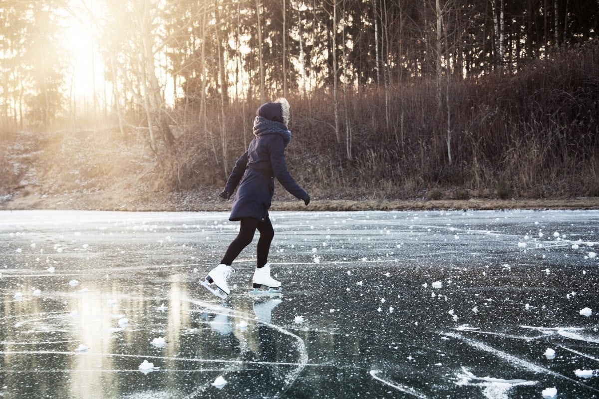 Ice skating in Vermont