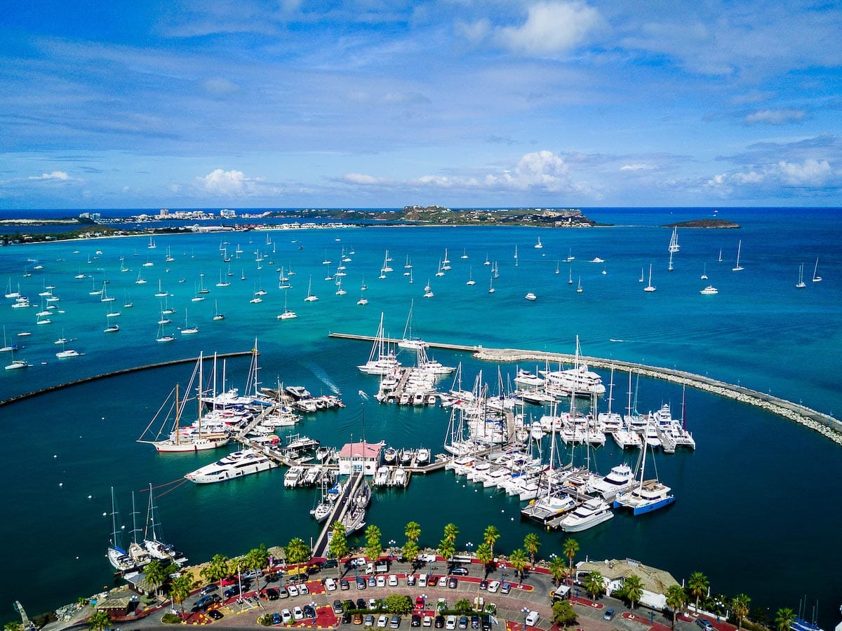 Marigot Bay Port in Saint Marten