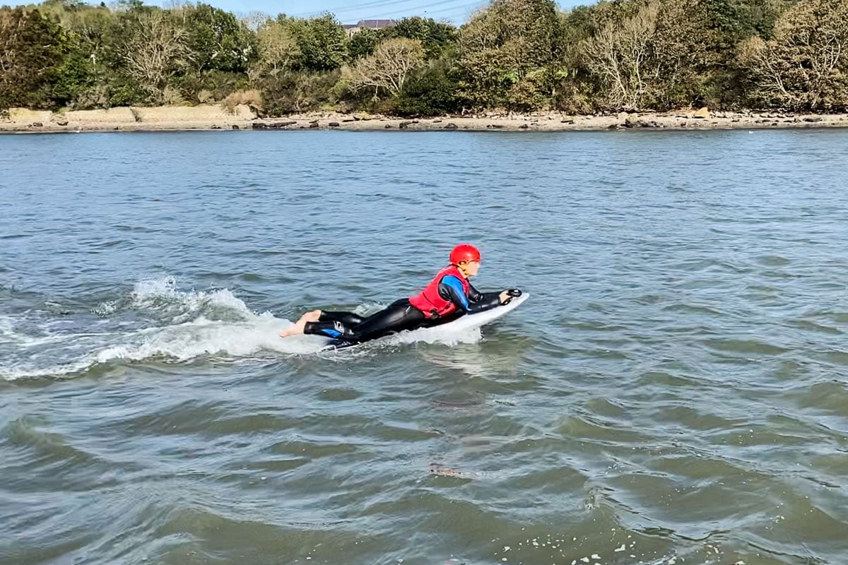 eFoiling on the Menai Strait, Anglesey