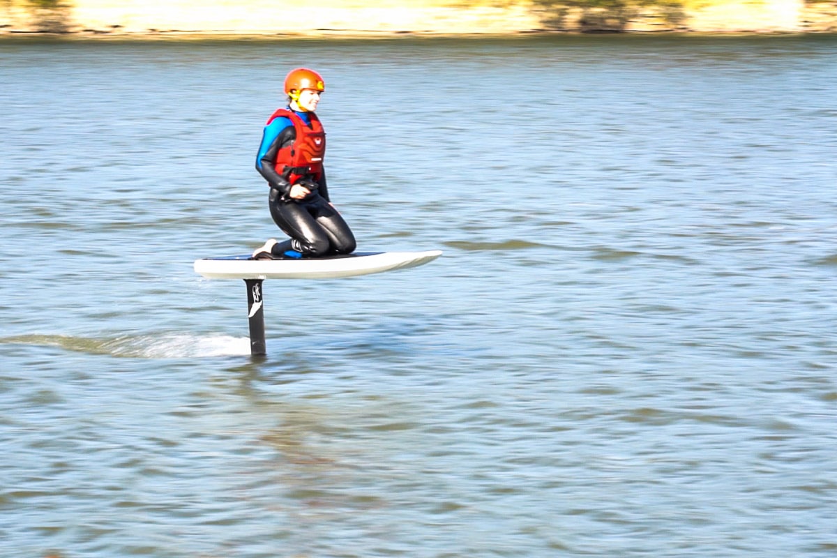 eFoiling on the Menai Strait, Anglesey