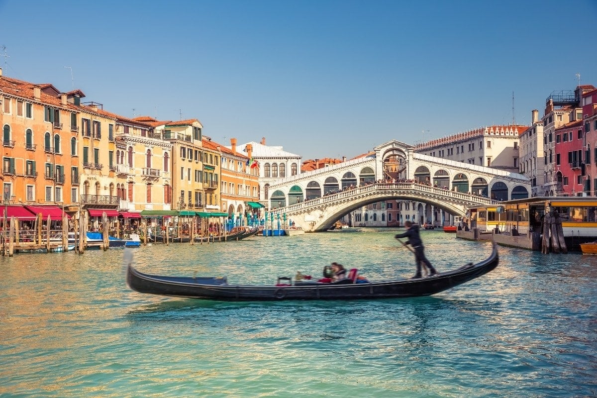 Gondola on the Grand Canal in Venice