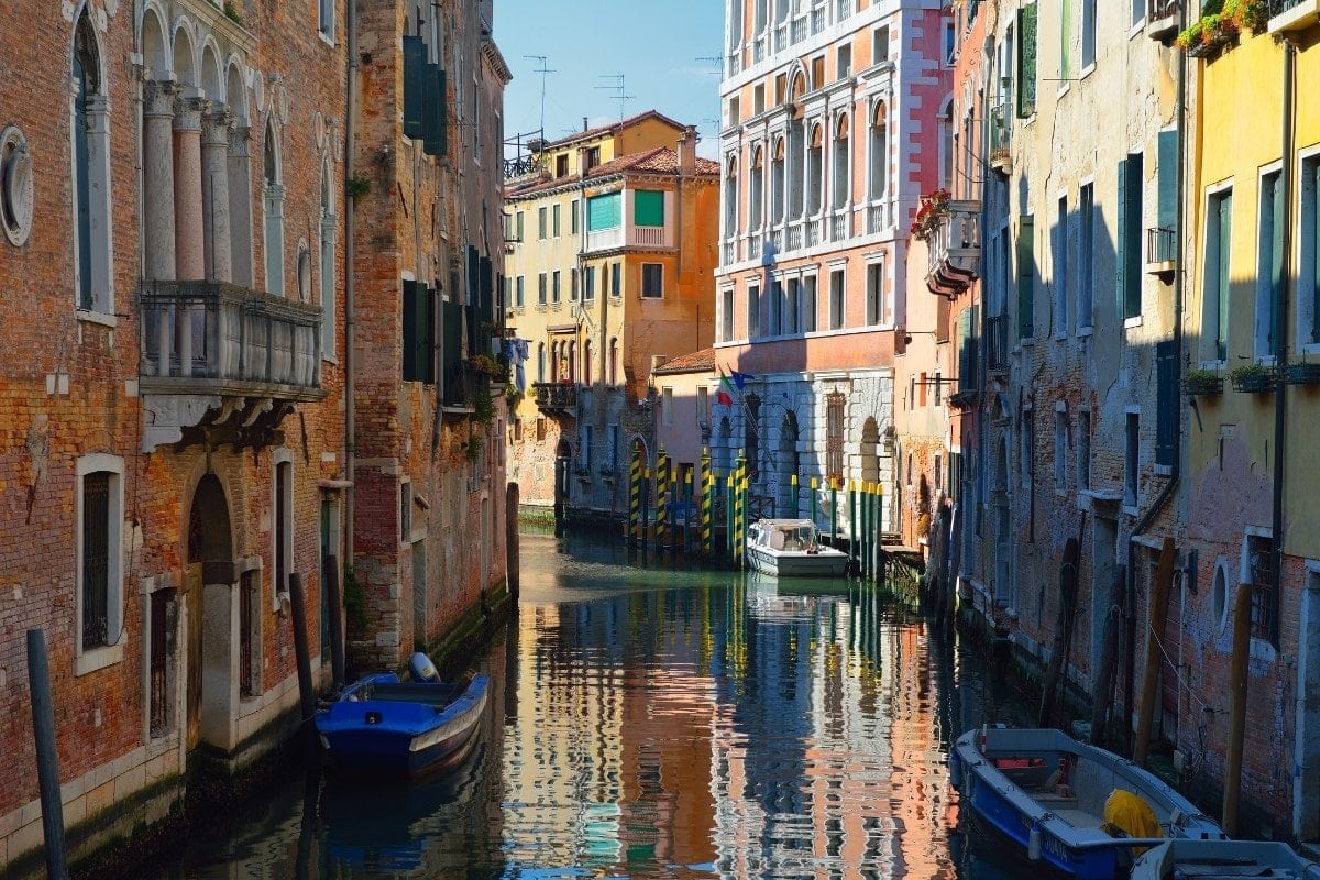 Colourful buildings in Venice