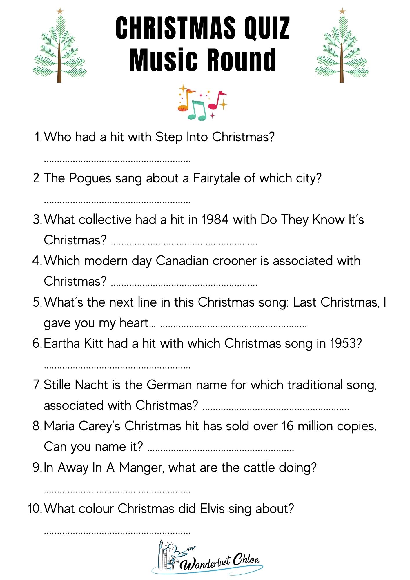 50 Christmas Quiz Questions Printable Picture Rounds Answers 2021