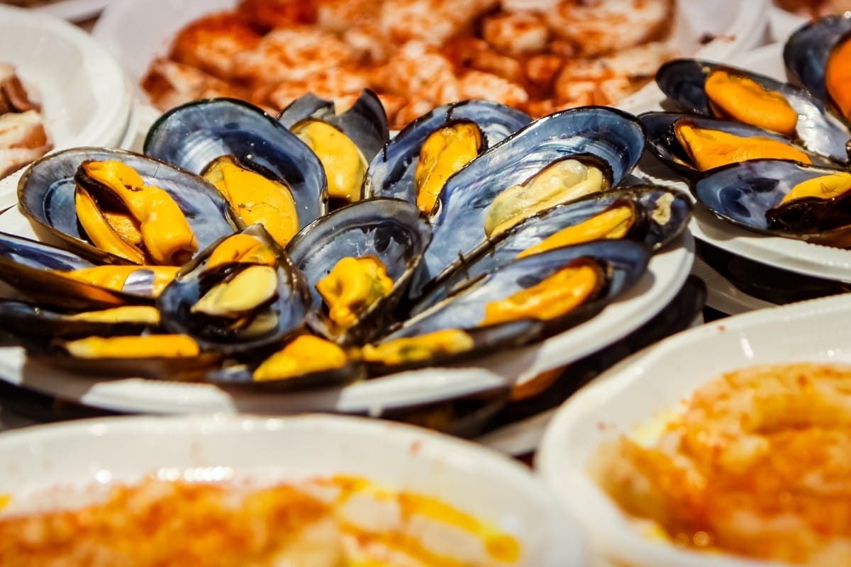 Seafood market in Madrid