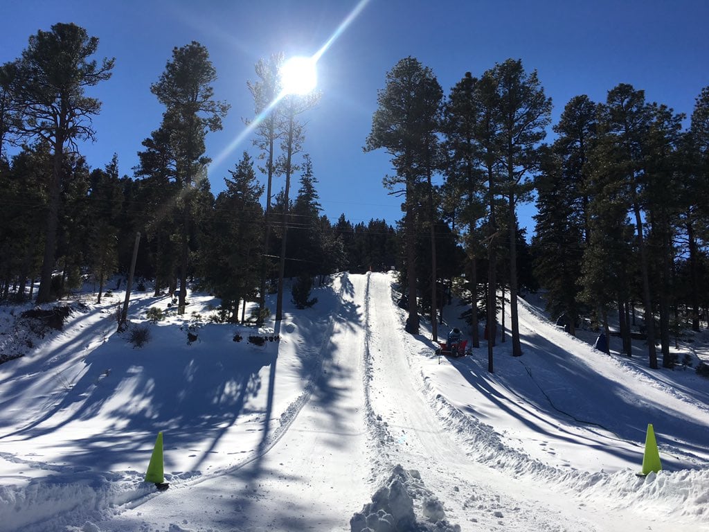 Snow tubing runs at Ruidoso Winter Park