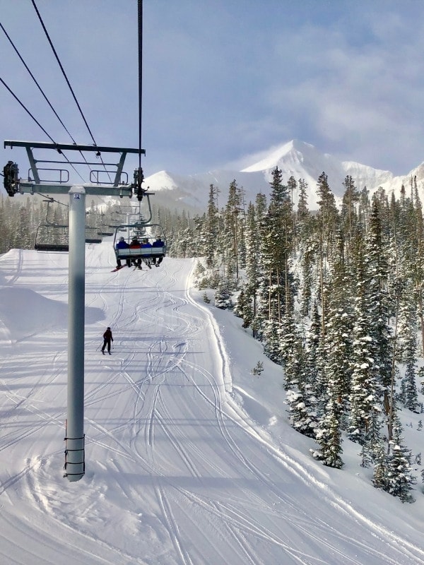 Skiing at Big Sky Resort, Montana