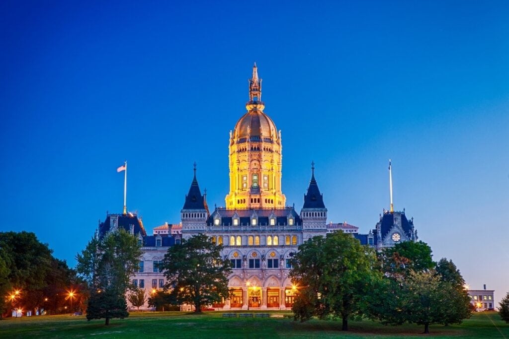 Connecticut State Capitol building in Hartford