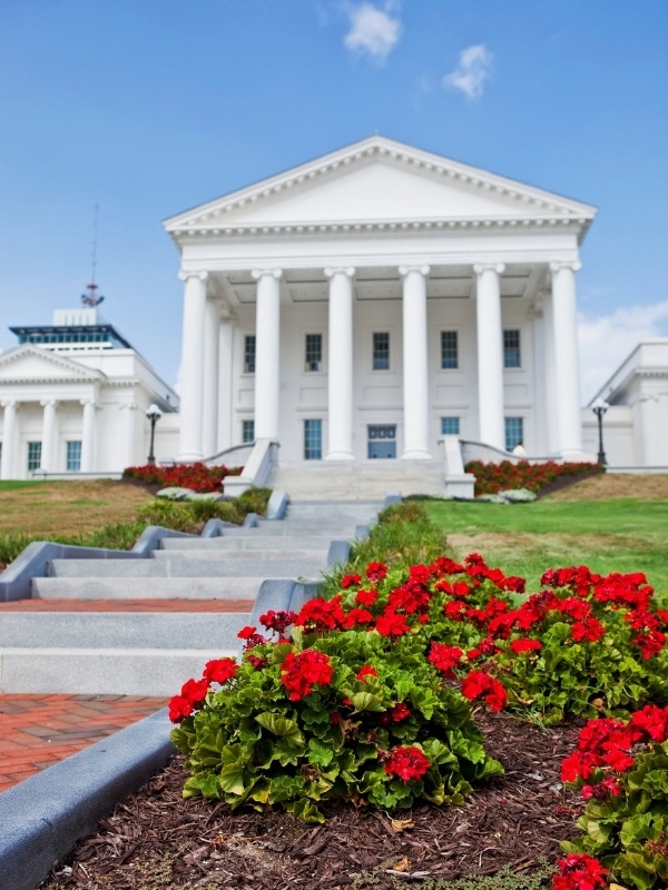 Virginia State Capitol building in Richmond VA