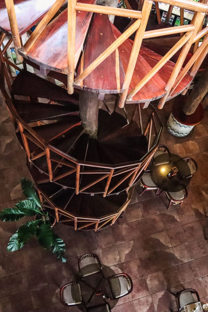 The incredible spiral staircase at Lapa Rios Costa Rica