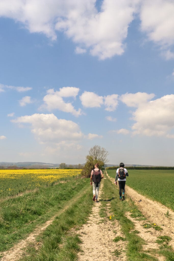 Pretty views on the Wye walk in Kent