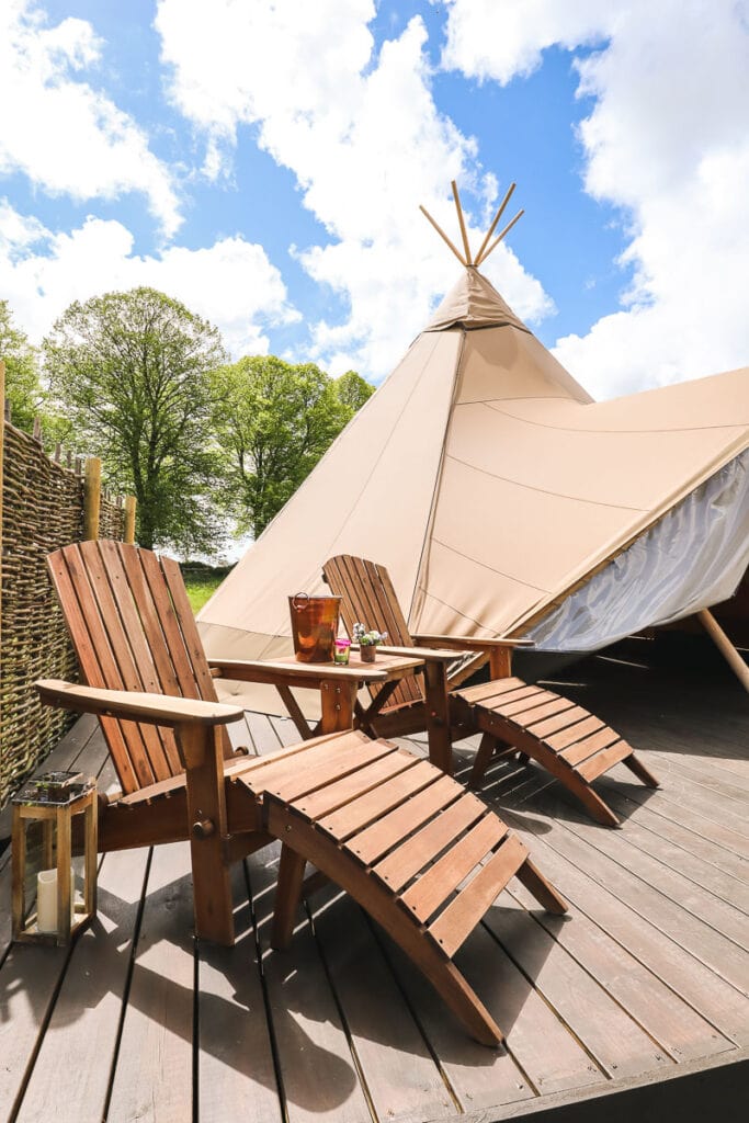 Glamping in the Cotswolds - our tipi at Wild Carrot