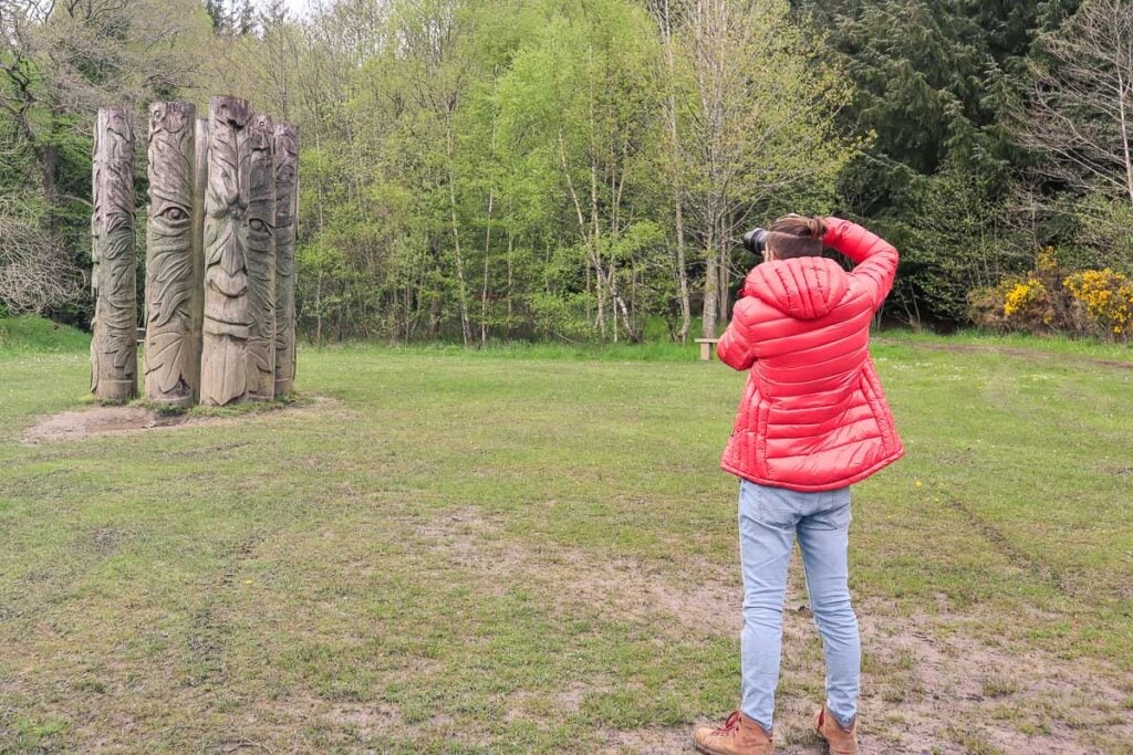 Discovering artworks at Hamsterley Forest in Durham