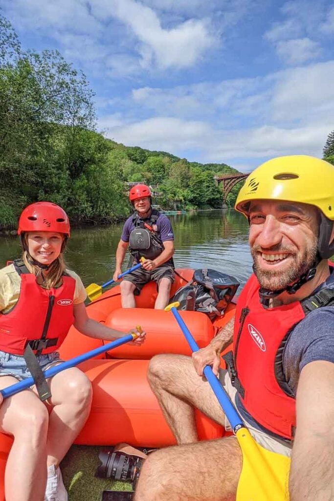 Mini-rafting in Ironbridge