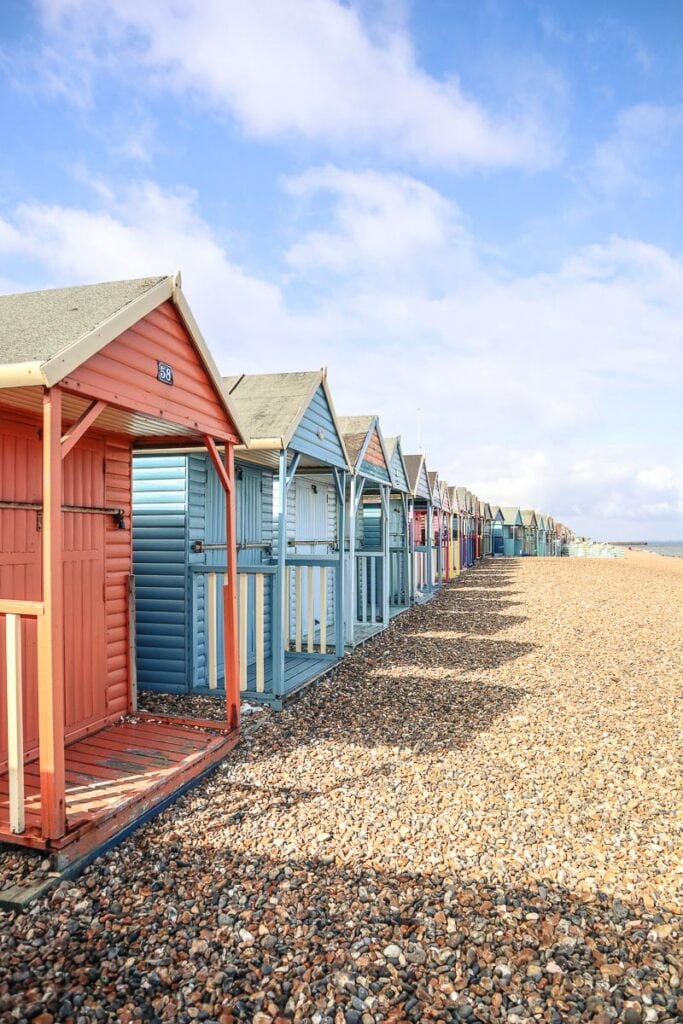 Pretty beach huts in Herne Bay