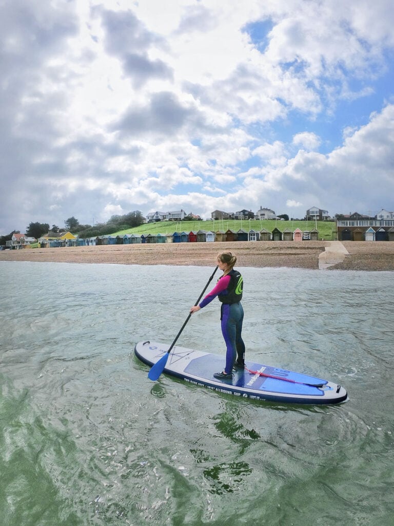 Stand up paddle boarding is one of my top things to do in Herne Bay