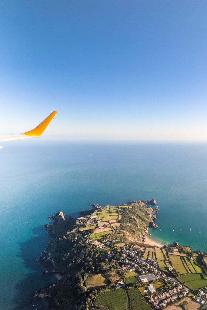 Views from our flight over Guernsey