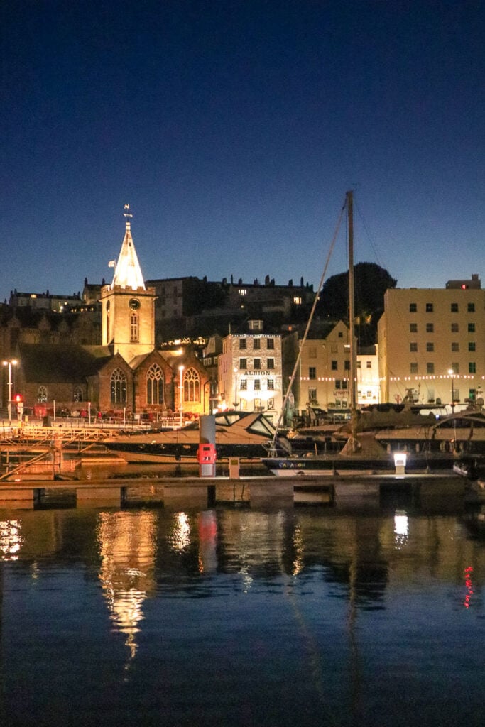 Night time in St Peter Port