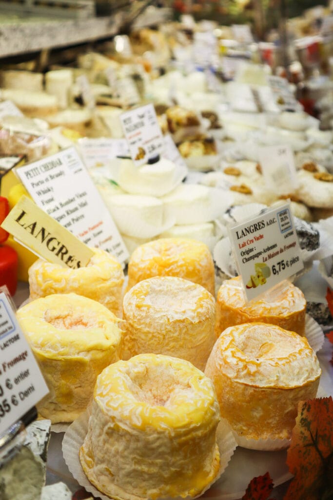 The cheese counter in Les Halles d’Avignon
