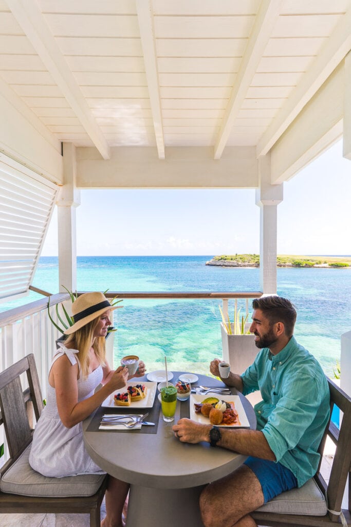 Breakfast in our villa 