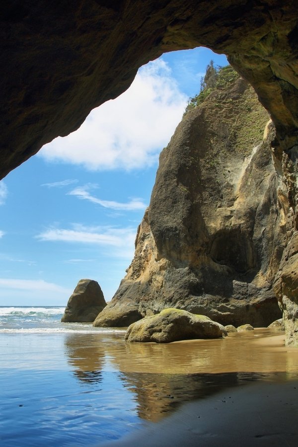 Caves in Hug Point State Recreation Site