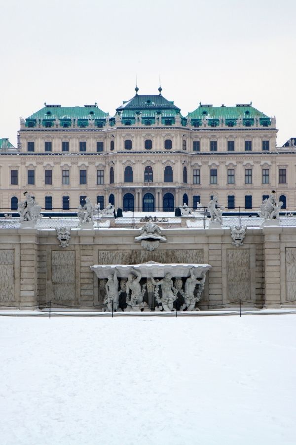 How about visiting the Belvedere Palace in Vienna in winter