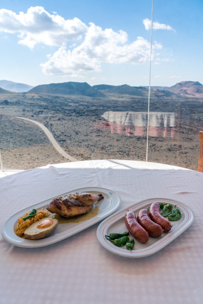 Lunch at El Diablo Restaurant, Lanzarote