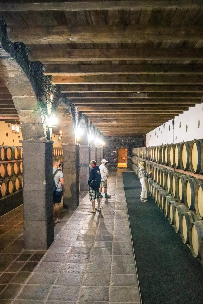 The barrel room at Bodegas Rubicon