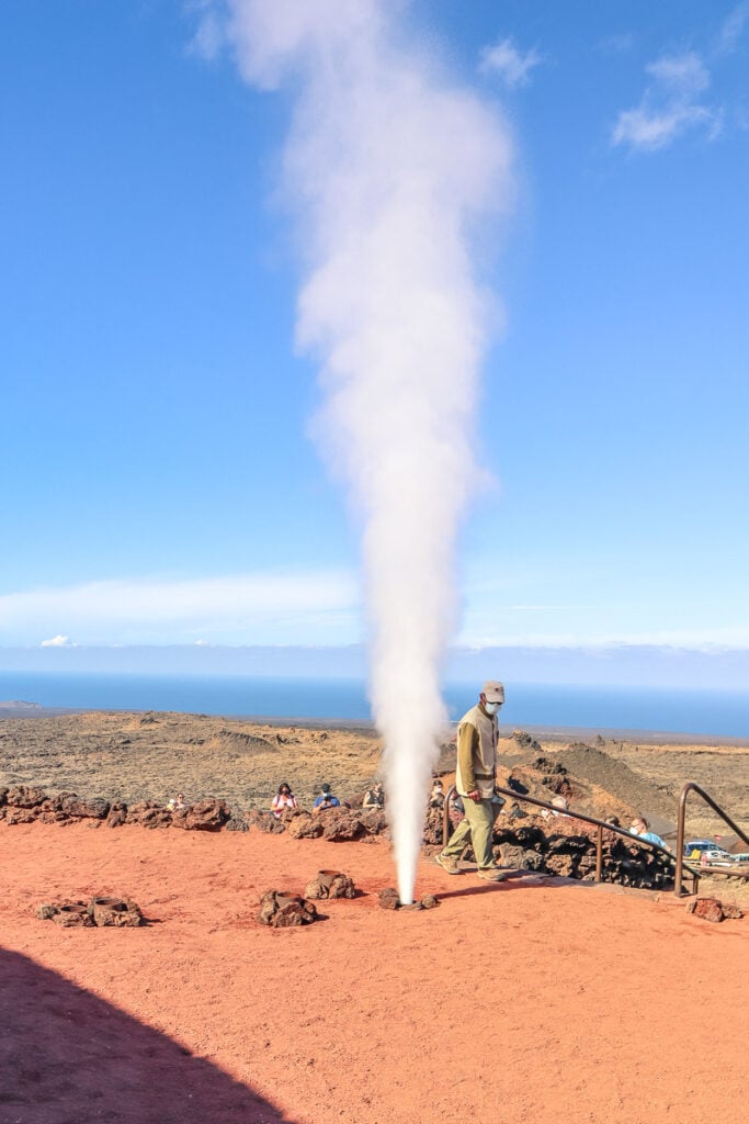 Geysers in Timanfaya National Park