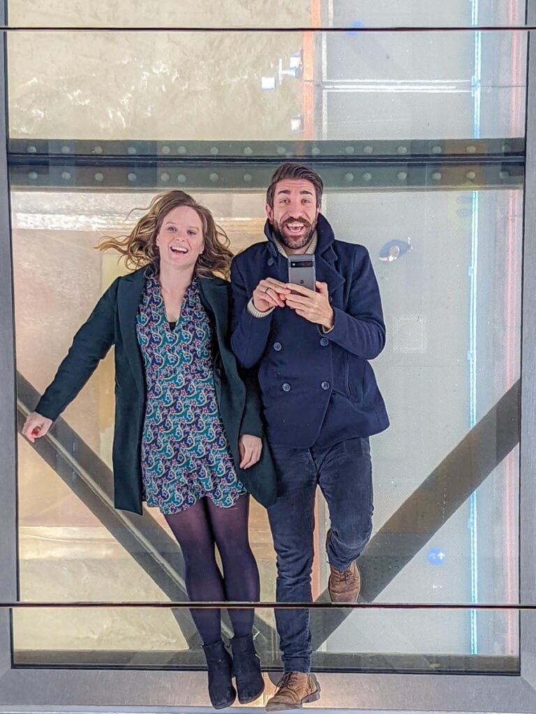 Glass floor at Tower Bridge