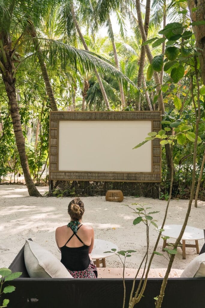 Jungle cinema at Amilla Maldives