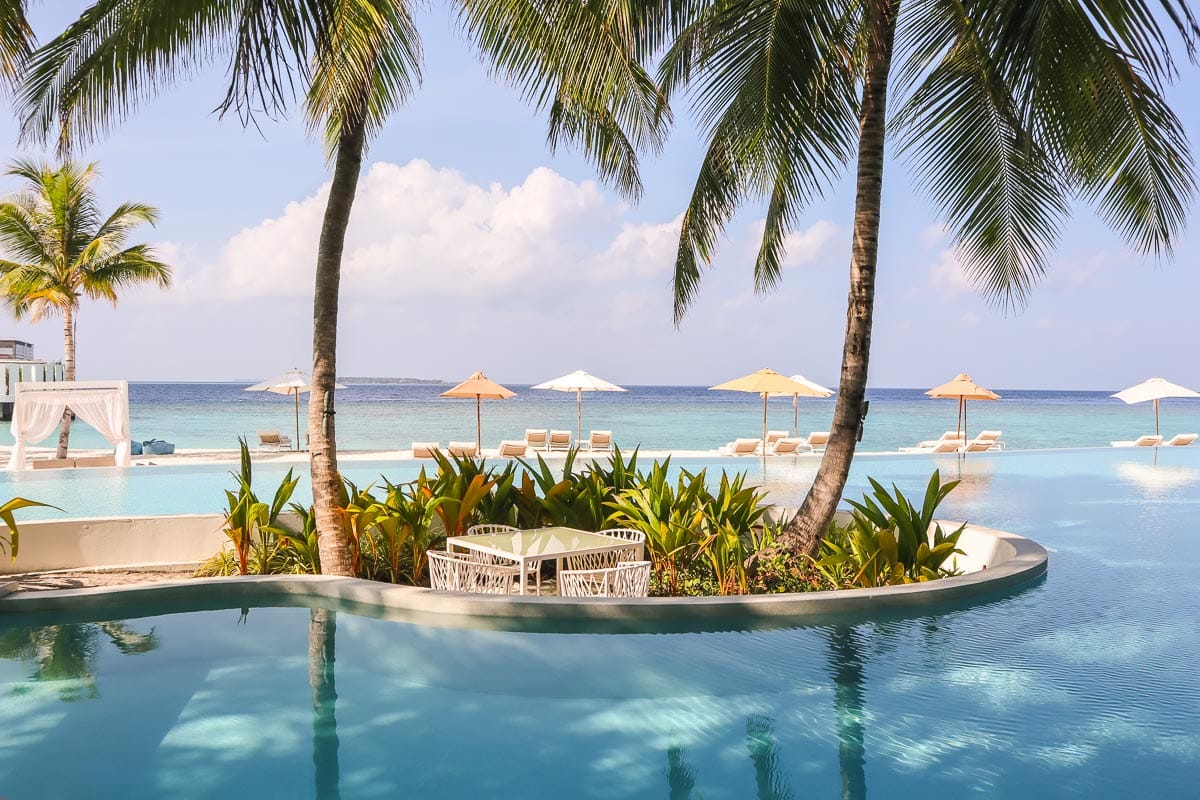 Infinity pool at Amilla Maldives