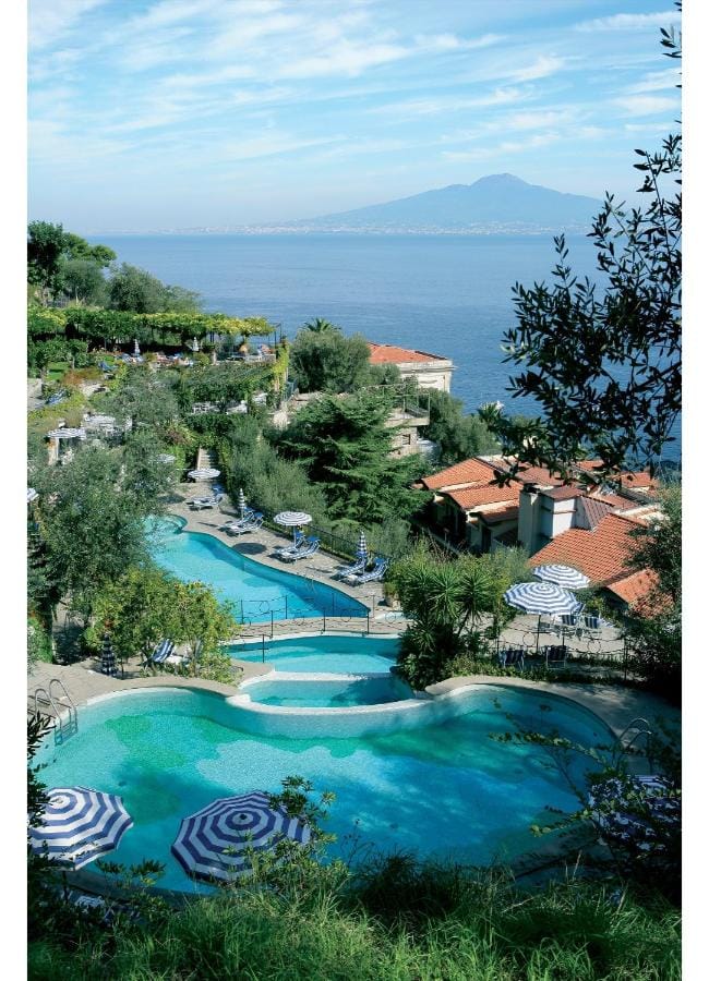 The amazing tiered swimming pools at Grand Hotel Capodimonte