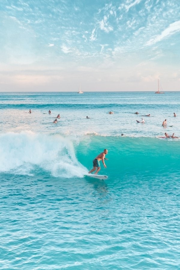 surfing is popular in Hawaii