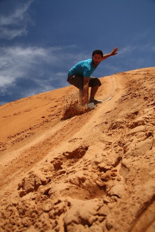 Sand boarding in Great Sand Dunes National Park