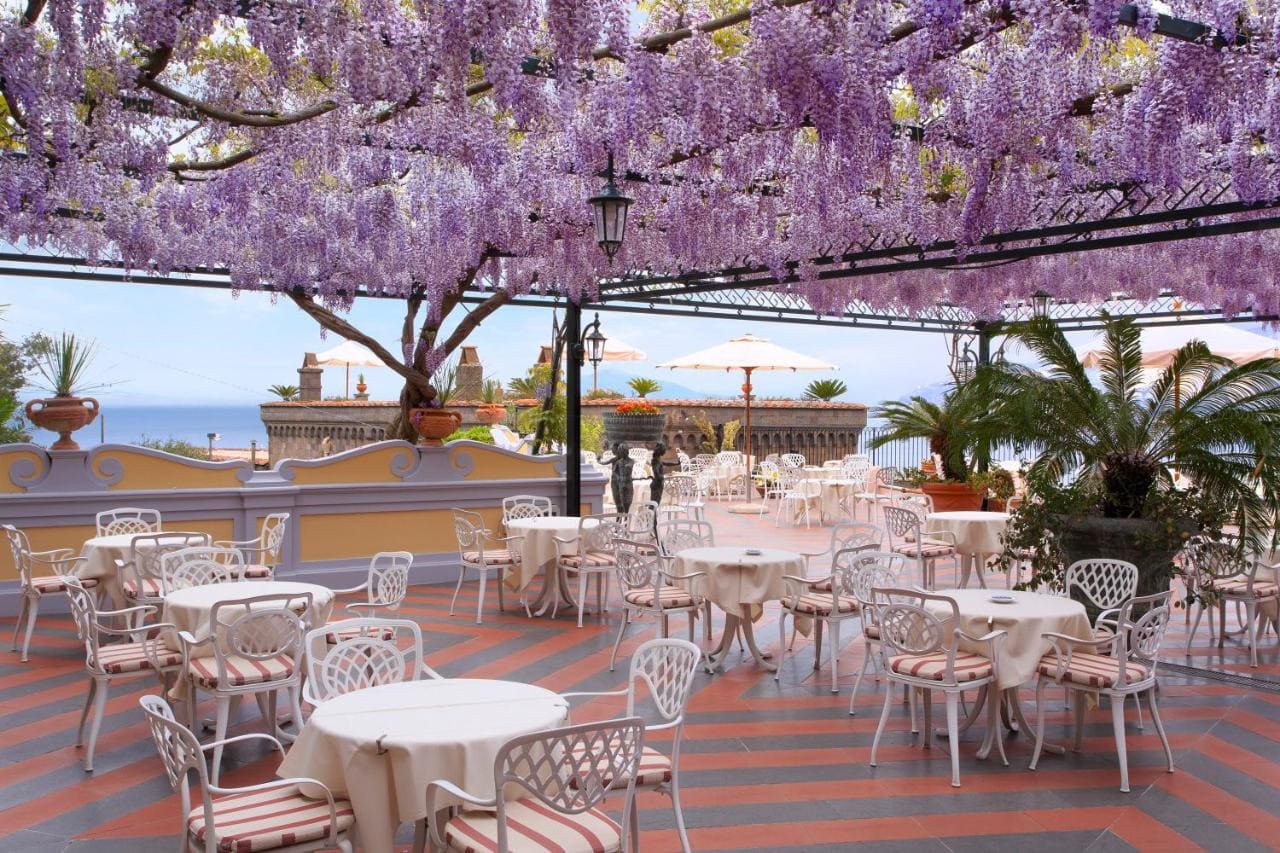 Wisteria terrace at Grand Hotel Capodimonte