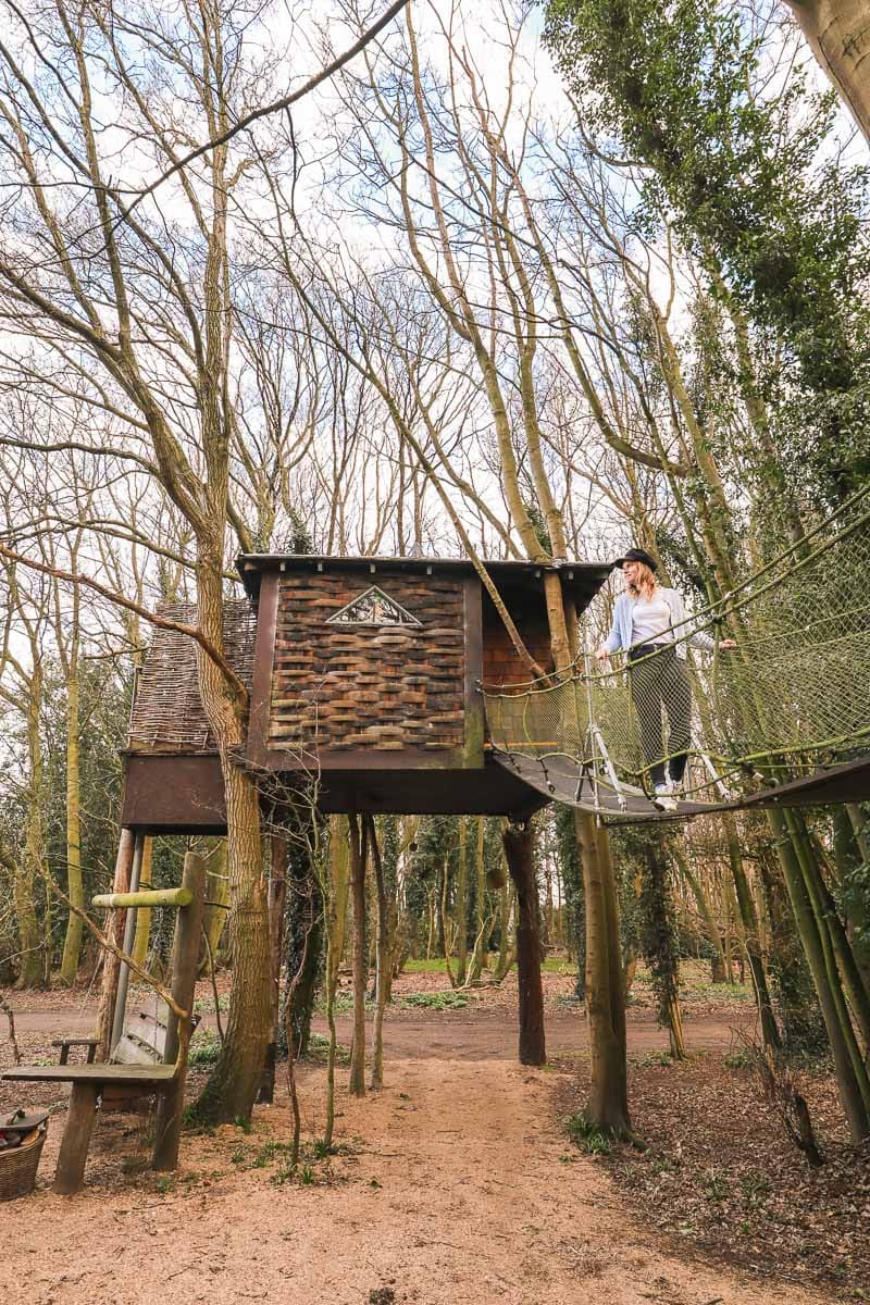 Bridge to our treehouse in North Hill Farm