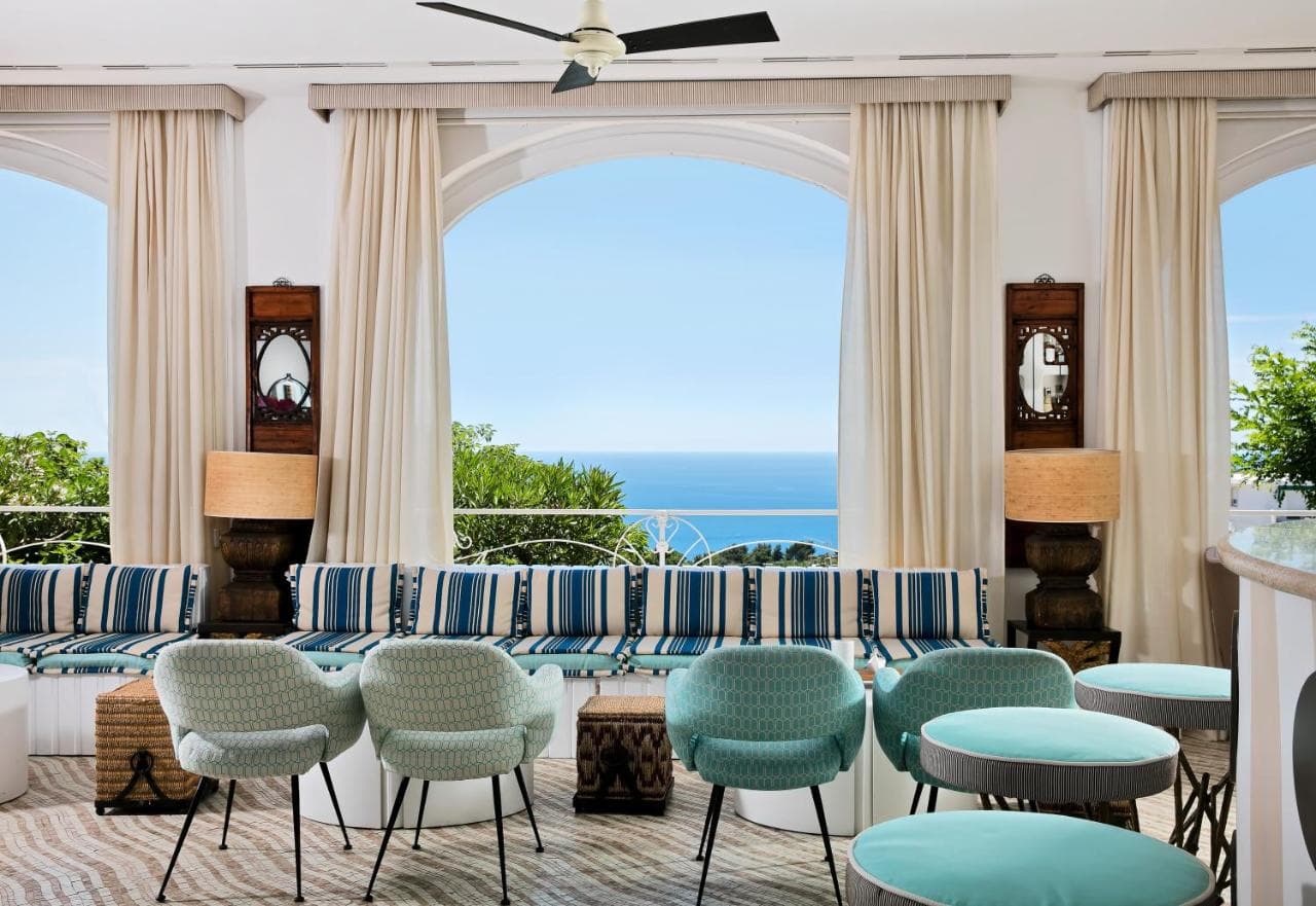 Lounge area at Capri Tiberio Palace
