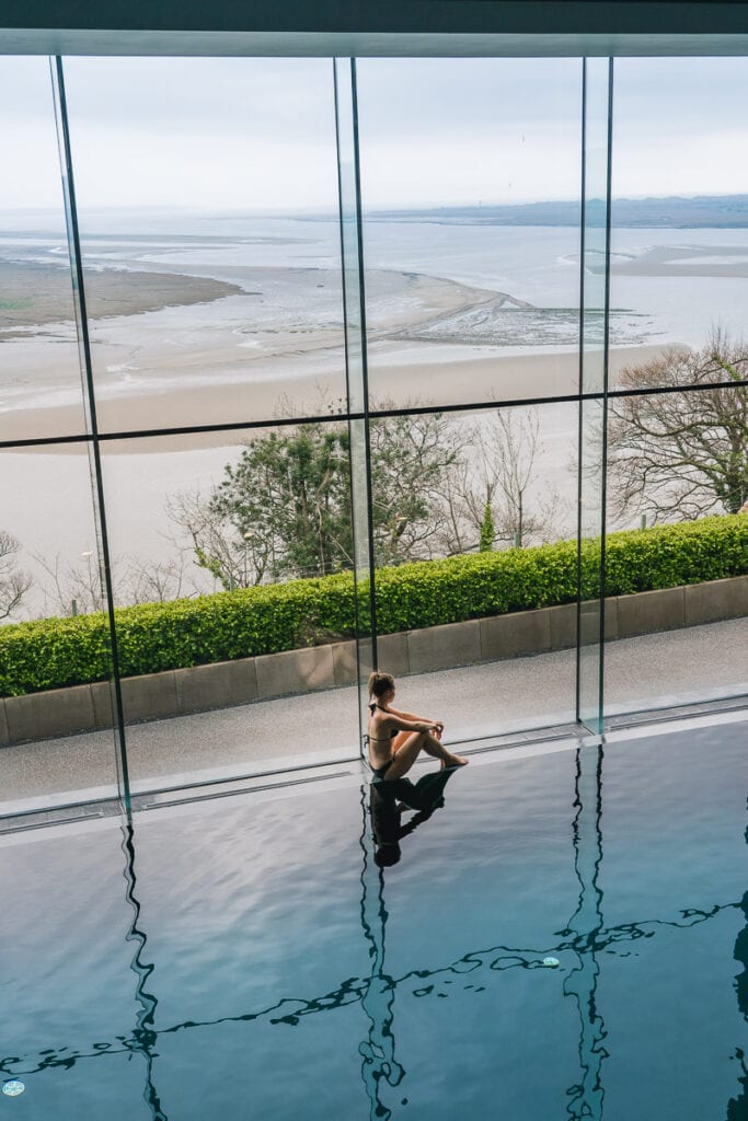 The amazing infinity pool at Milk Wood House