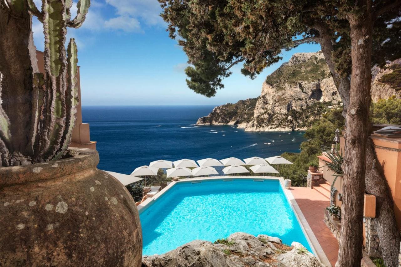 Spectacular pool views at Hotel Punta Tragara