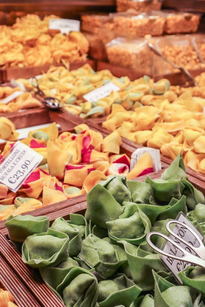 Fresh pasta in Bologna