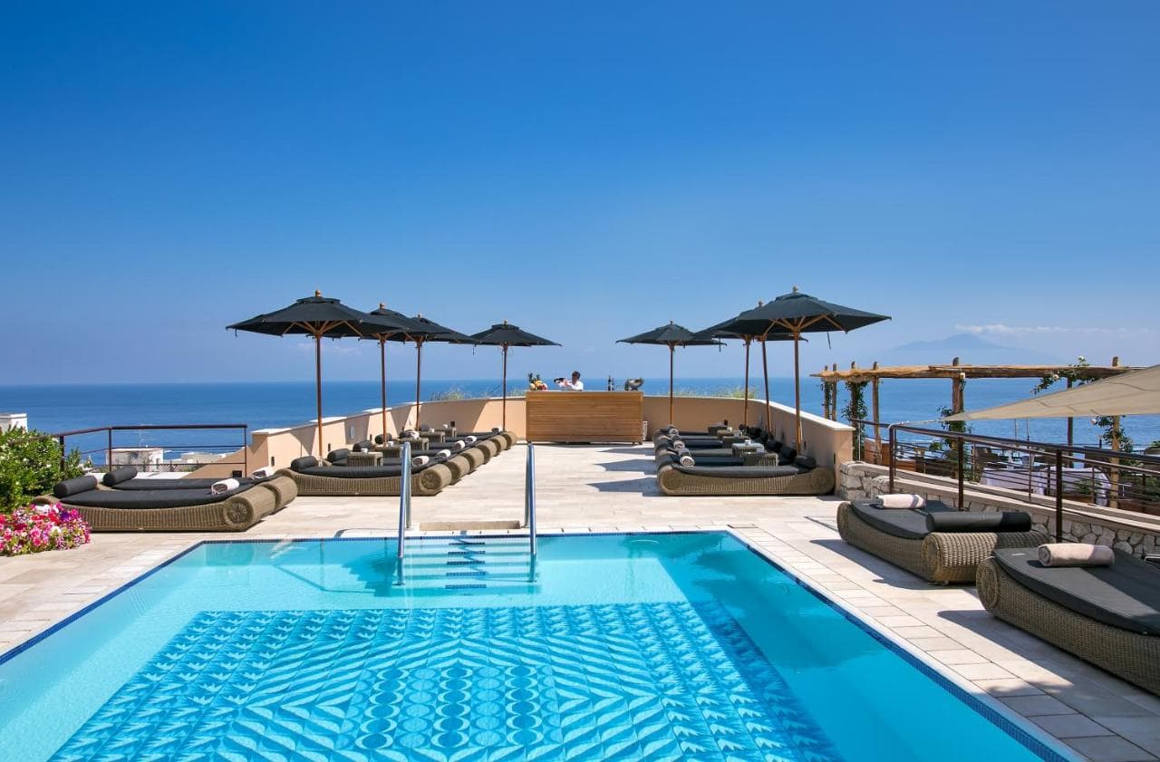 Great pool area at Villa Marina Capri Hotel