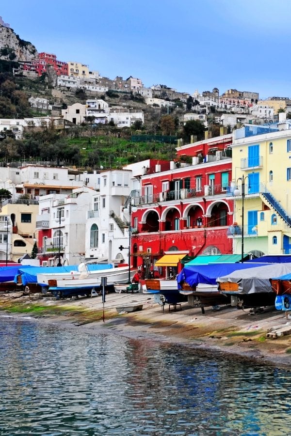 Many luxury hotels in Capri are a short walk from the harbour